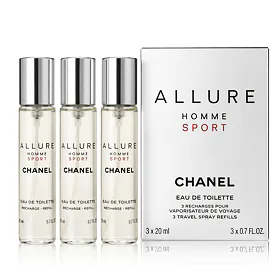 Chanel Allure Homme Sport EDT Füllung 2x20 ml + EDT mit Zerstäuber 20 ml (man)