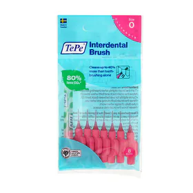 TePe Original Interdentalbürsten 0 rosa (0,4 mm) 8 St.