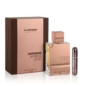 Al Haramain Amber Oud Tobacco Edition EDP 200 ml + Nachfüllbarer Parfümzerstäuber (unisex)