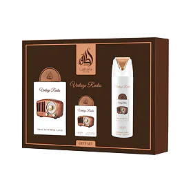 Lattafa Pride Vintage Radio EDP 100 ml + EDP 20 ml + Körperspray 200 ml (unisex)