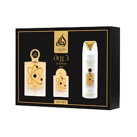 Lattafa Pride Tharwah Gold EDP 100 ml + EDP 20 ml + Körperspray 200 ml (unisex)