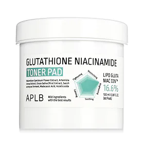 APLB Glutathione Niacinamide 16.6% Toner Pad 60 St.