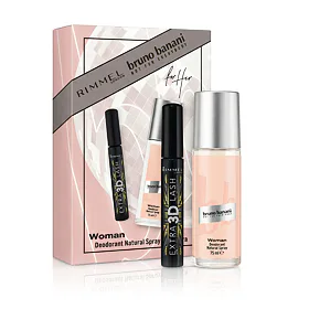 Bruno Banani Woman DEO im Glas 75 ml + Mascara Rimmel Extra 3D (Black) 8 ml (woman)
